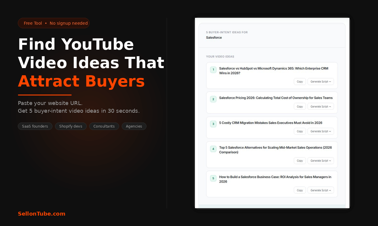 YouTube Video Ideas Generator gallery image