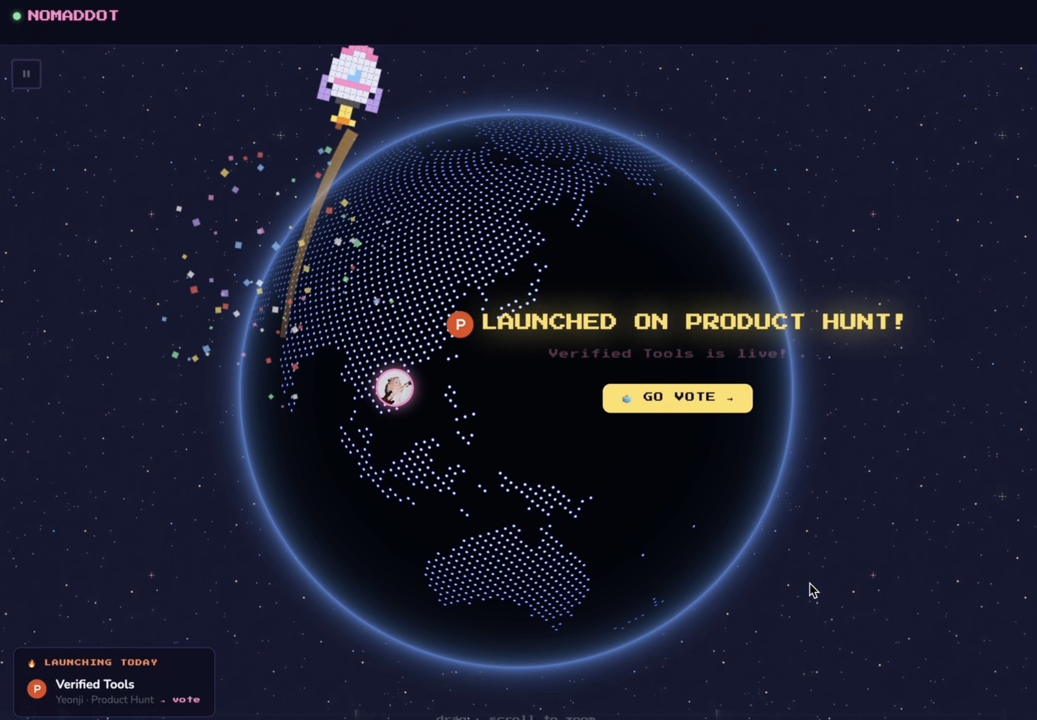 Nomad Dot - Screenshot 2 showing product features and functionality