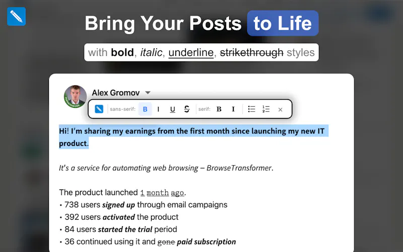 LinkedIn Formatter screenshot 2