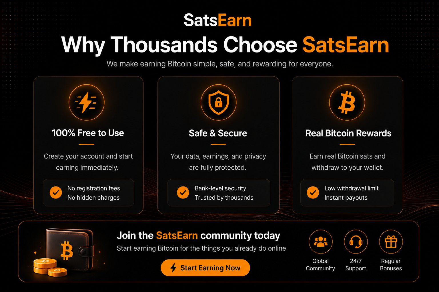 SatsEarn: Stack Sats, Not Excuses gallery image