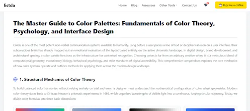 Listda | Free Color Palette Generator gallery image