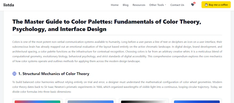 Listda | Free Color Palette Generator screenshot 3