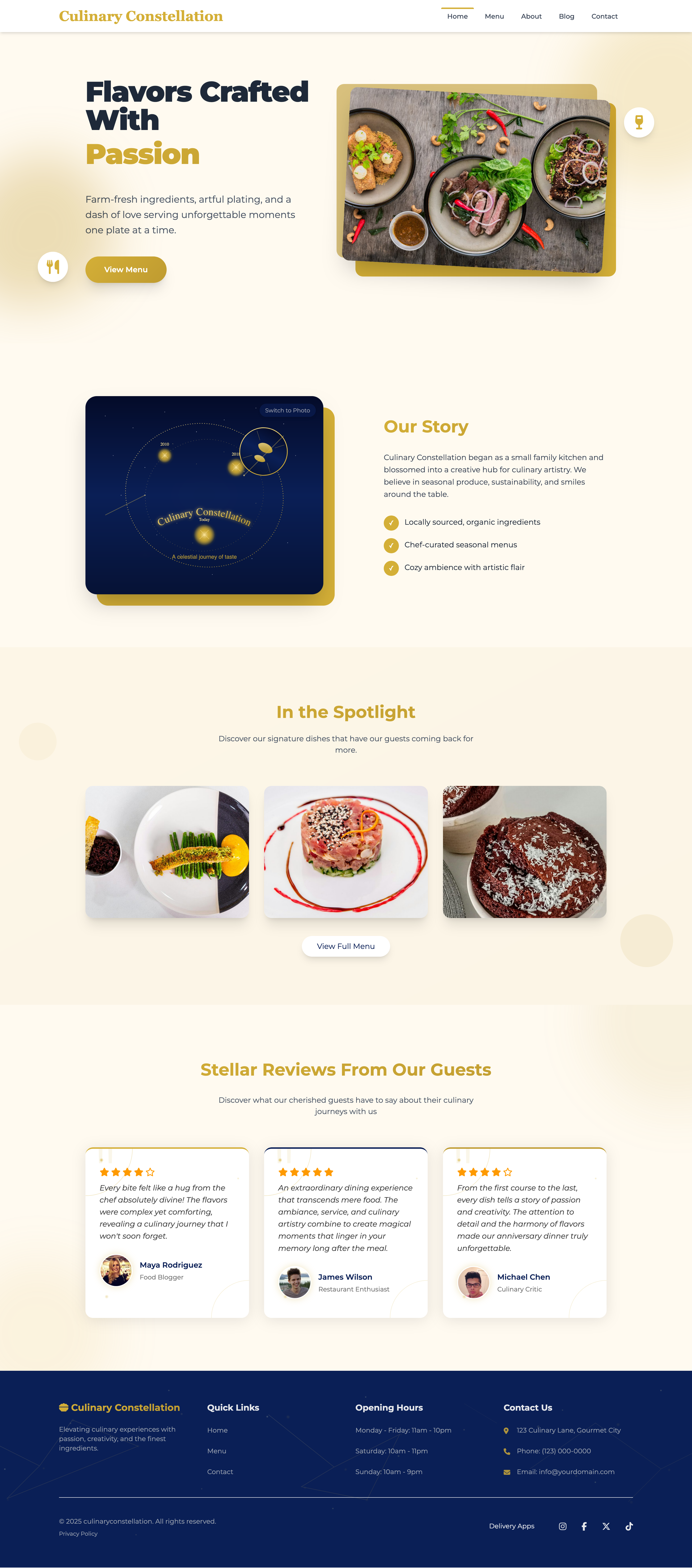 Culinary Constellation WordPress Theme - Screenshot 2 preview