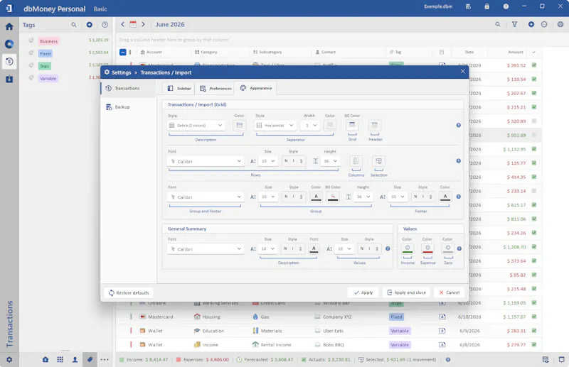 dbMoney Personal screenshot 13
