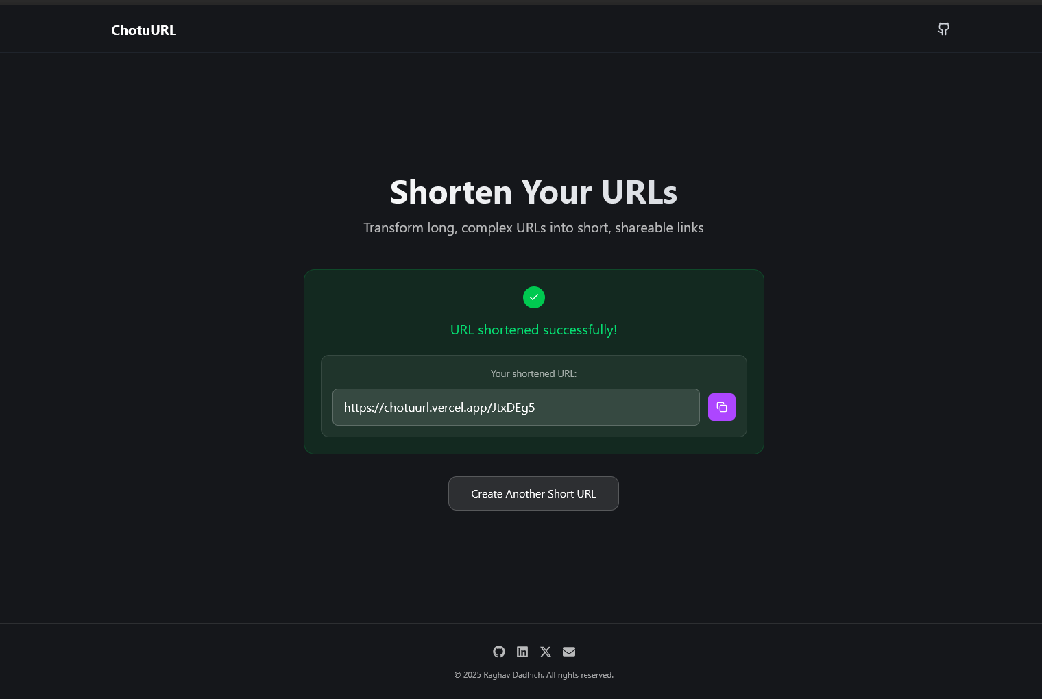 Choreduurl - Modern, minimal, açık kaynaklı, reklamsız bir URL kısaltıcı medya 2
