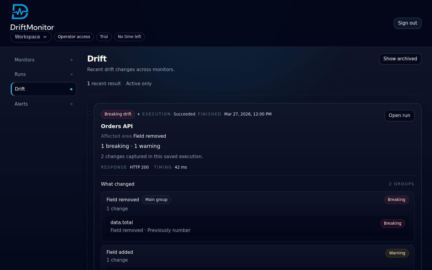 DriftMonitor gallery image