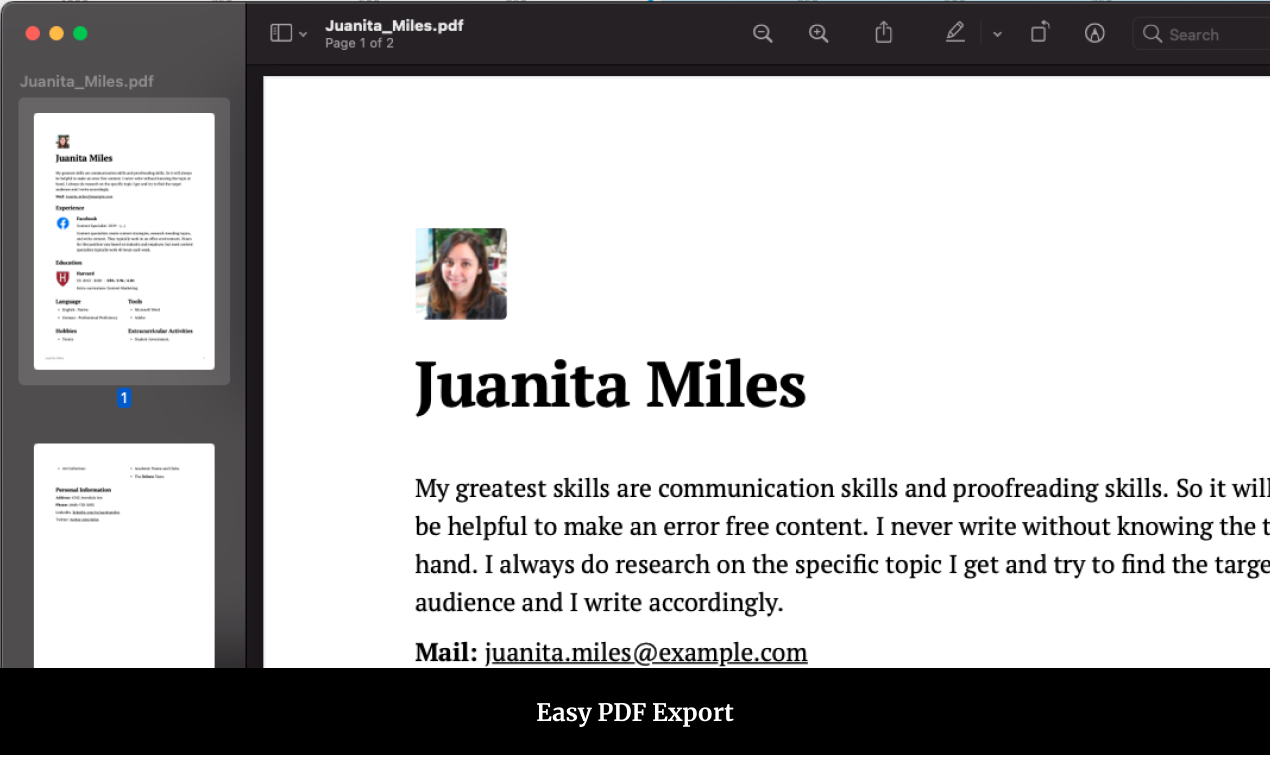Notion CV Template (Free) gallery image