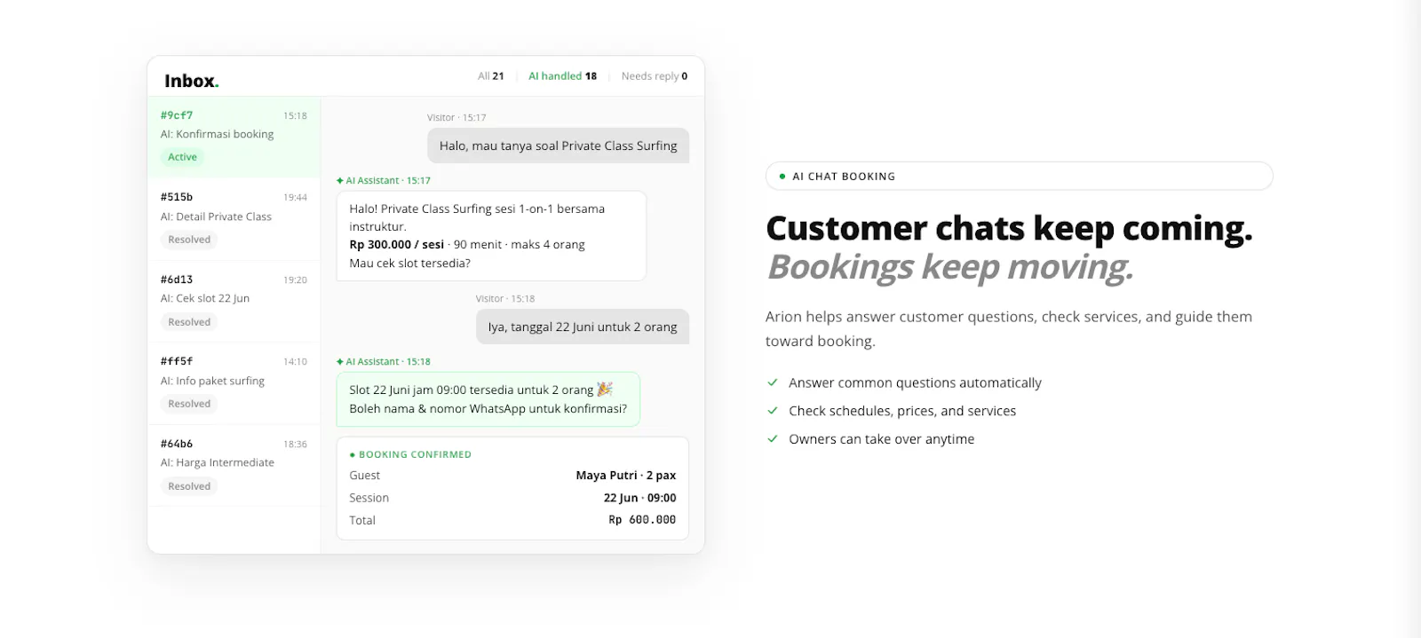 Arion Booking screenshot 2