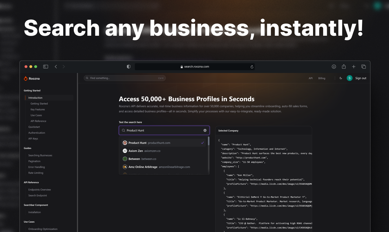 startuptile Roozna-Find & Autofill 80000+ Businesses