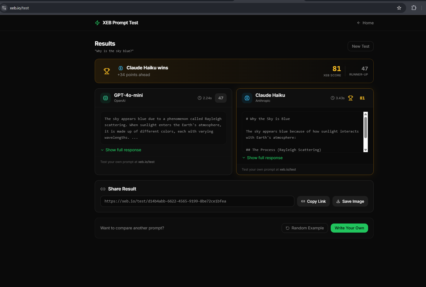 XEB Prompt Test gallery image
