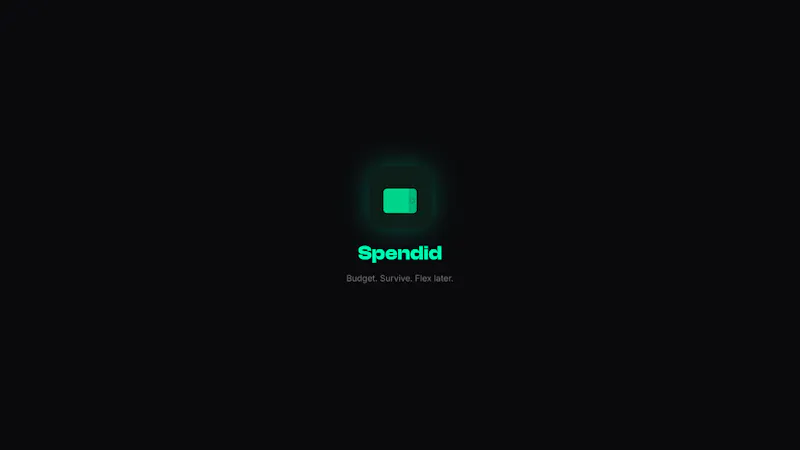 Spendid — Budget. Survive. Flex later. screenshot 1