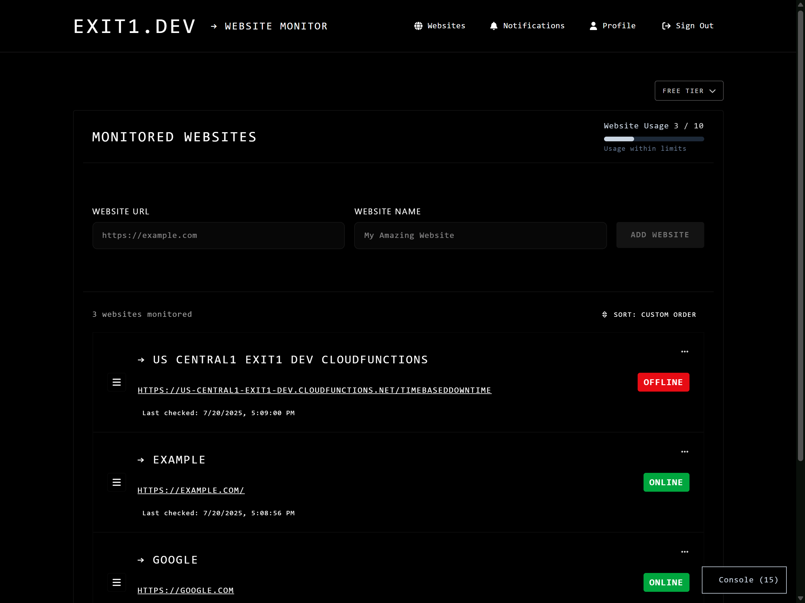 exit1.dev gallery image