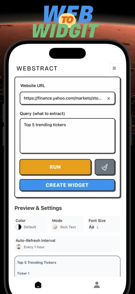 Média Extrait Web - Widgets personnalisés pour n'importe quel site Web ou API — aucun code requis. 2