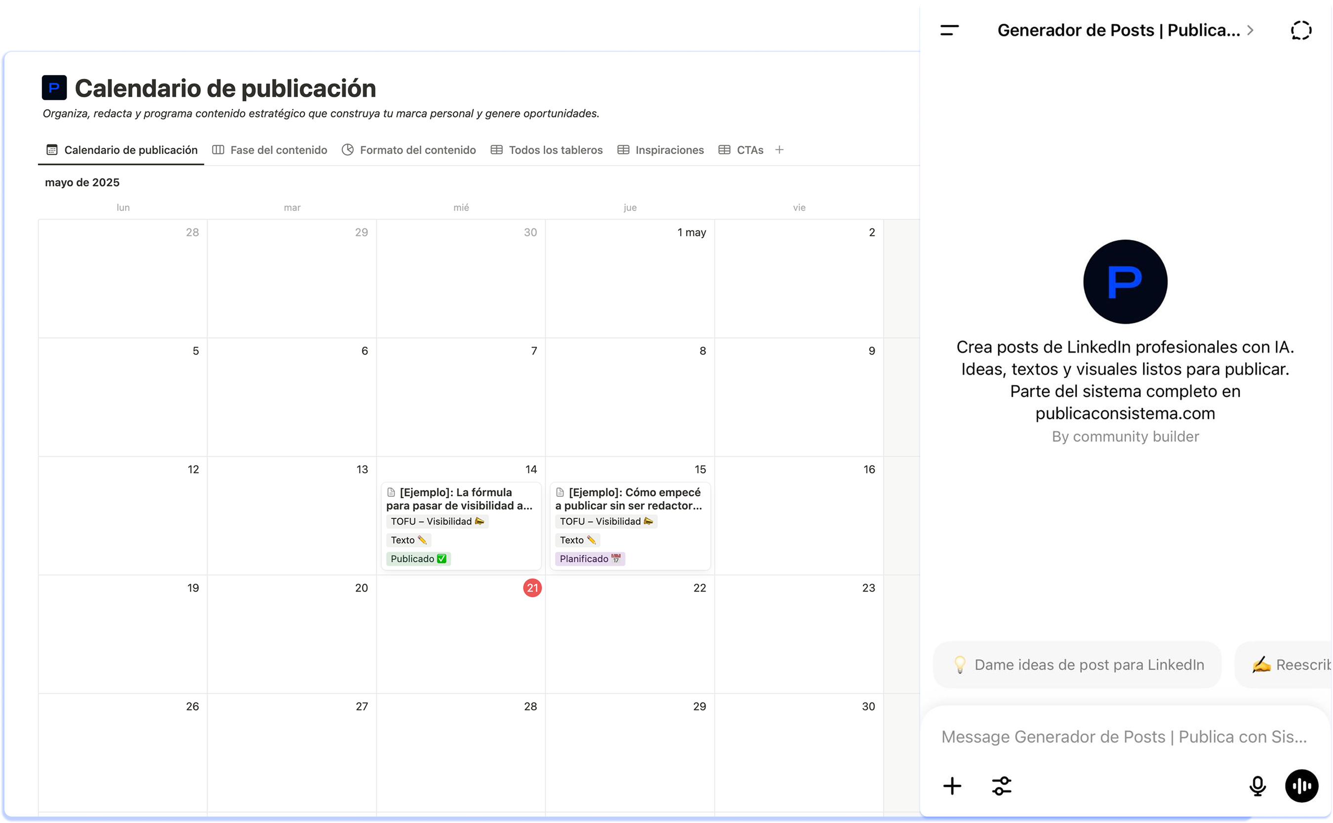 Publiceren met System (LinkedIn) - Publiceer LinkedIn zonder te schrijven vanaf nul (AI -sjablonen) media 2