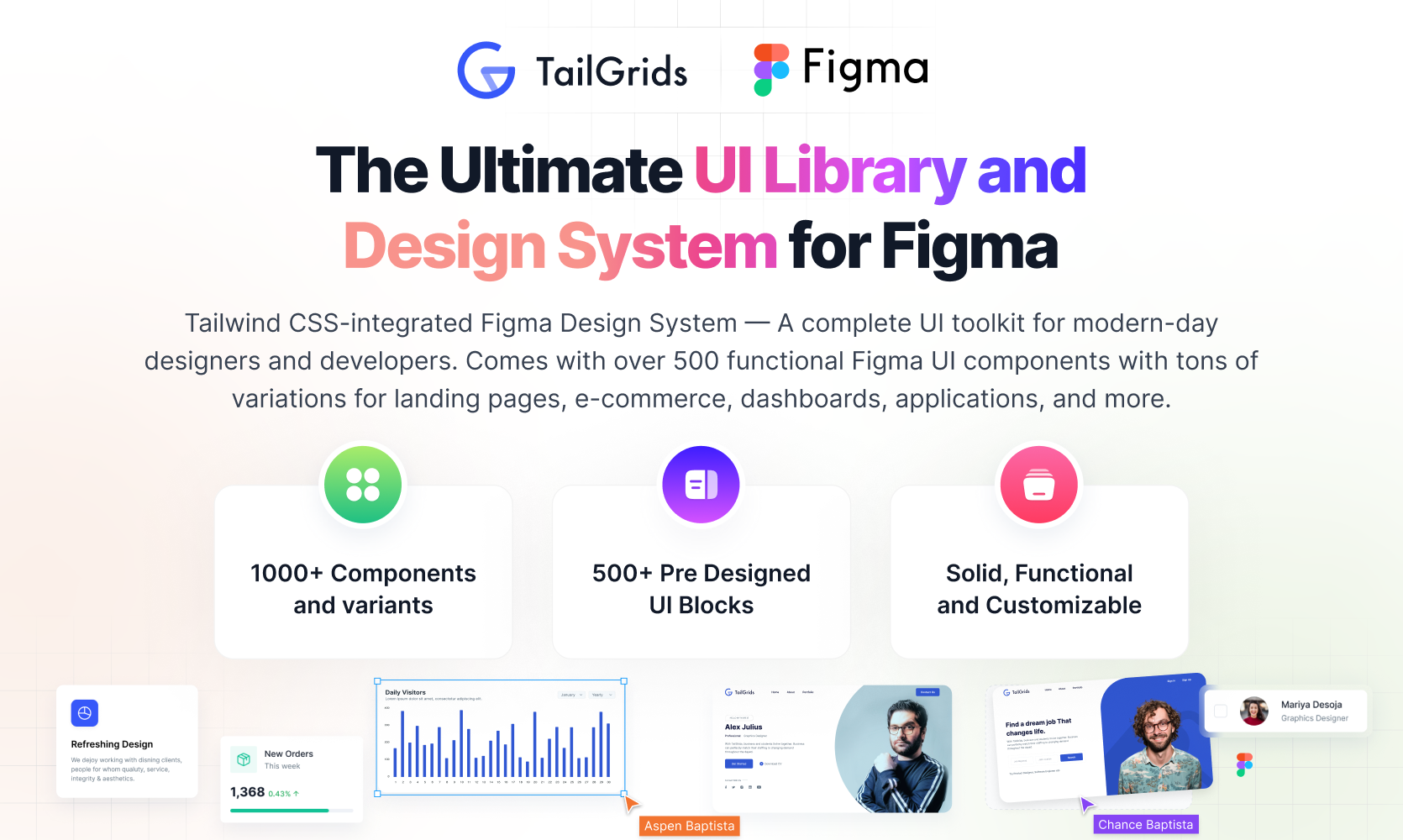 startuptile TailGrids Figma-UI library and design system for Figma