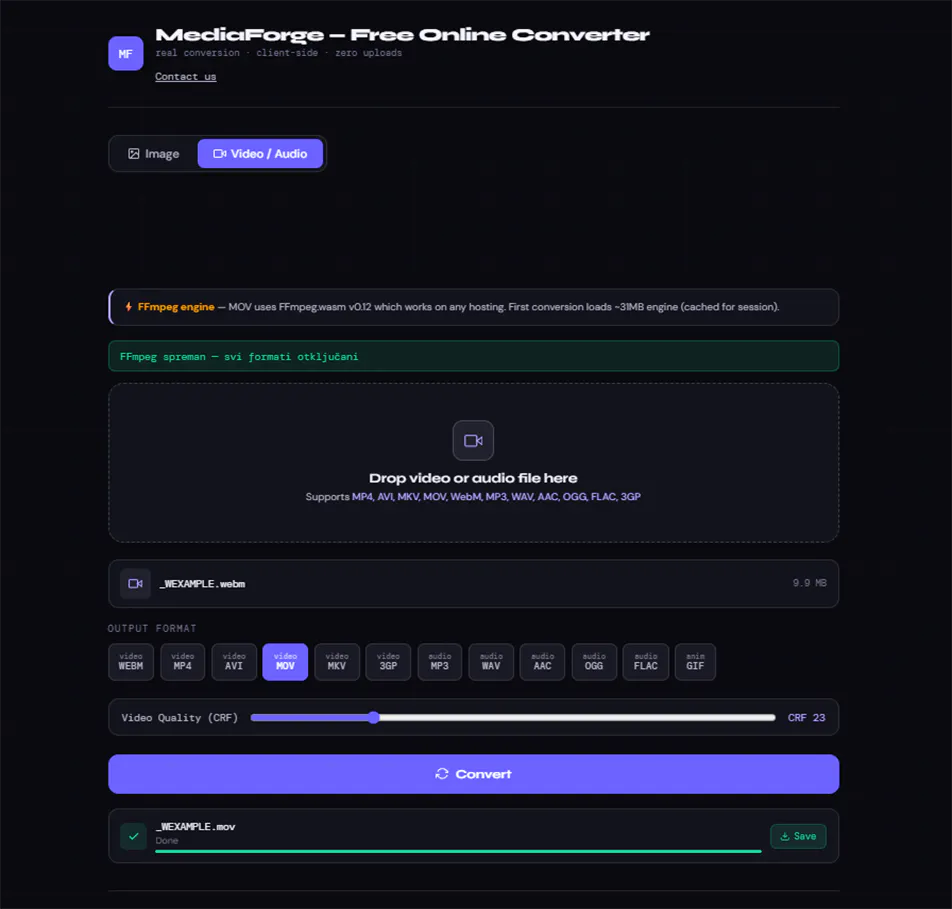 Media Forge — Online Converter gallery image