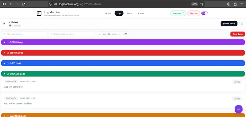Log Machine screenshot 2