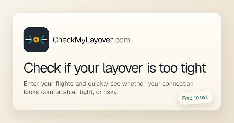 CheckMyLayover screenshot 1