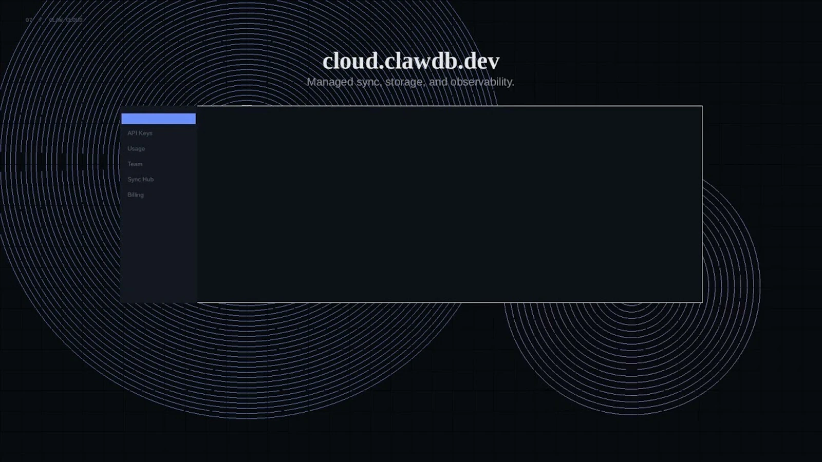 ClawDB screenshot 1 (video preview)
