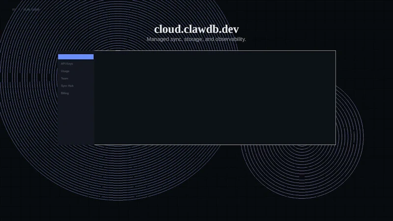 ClawDB screenshot 1 (video preview)