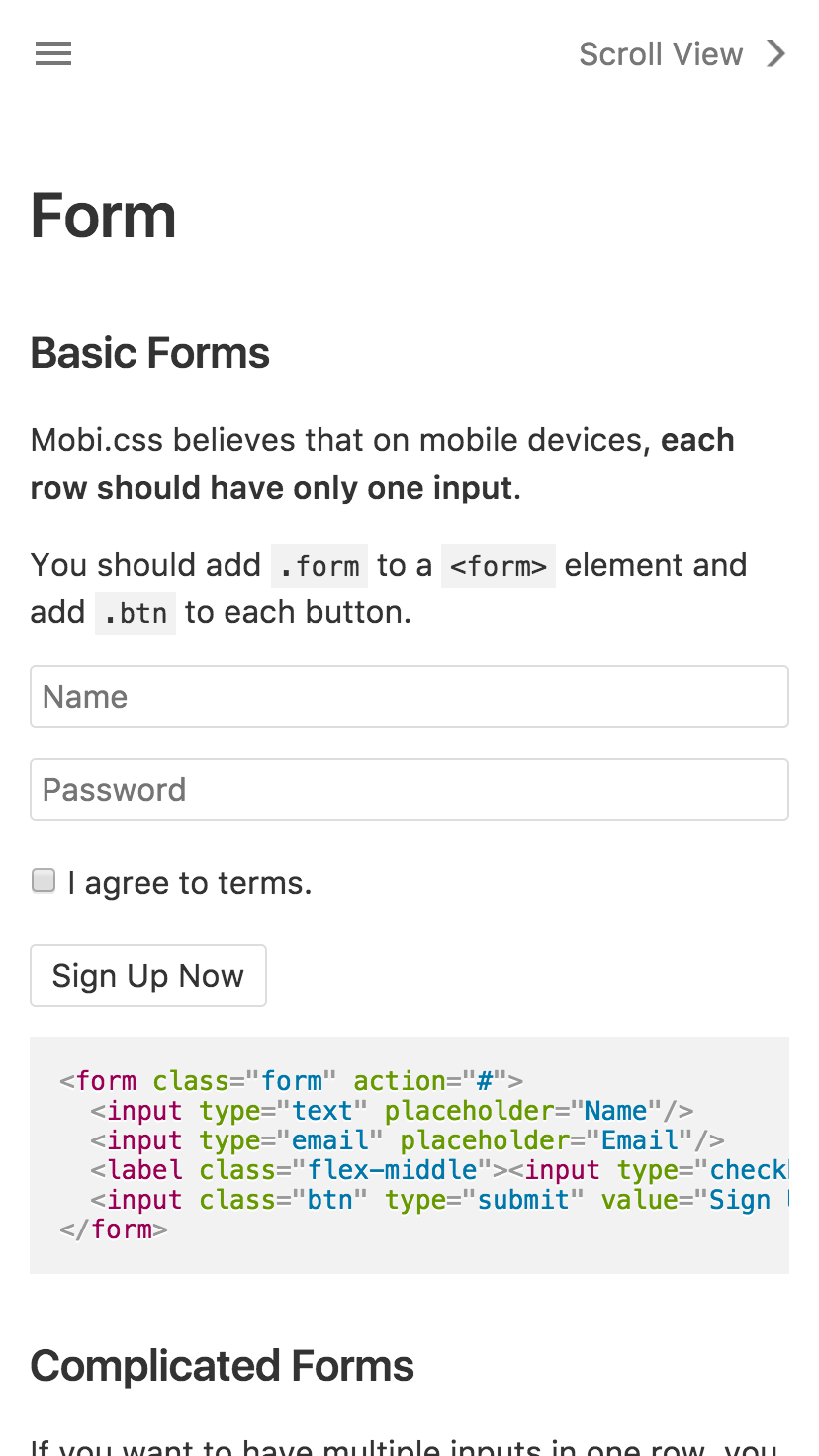 Mobi.css v3 gallery image