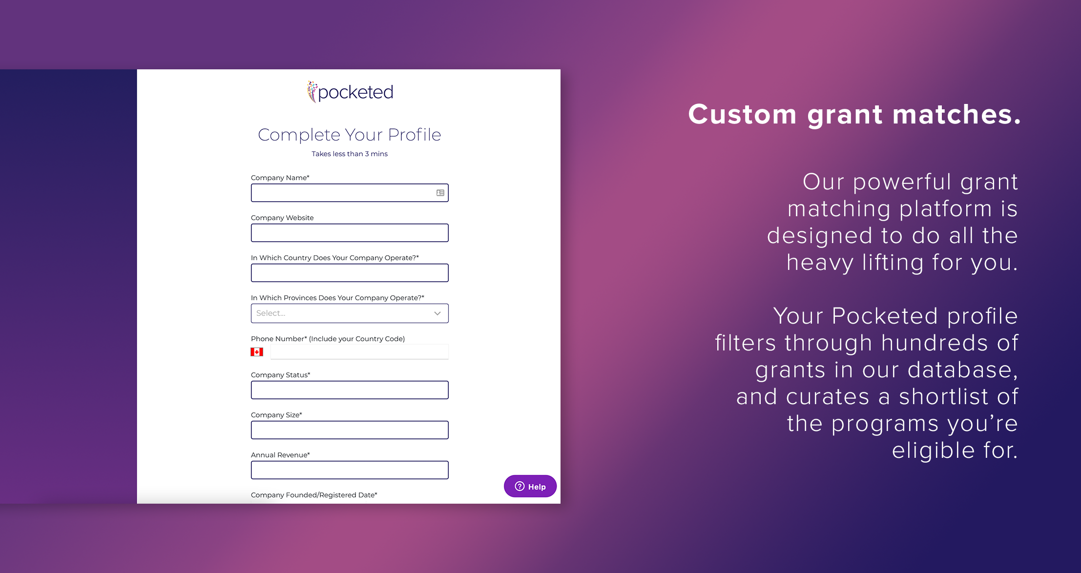 Pocketed Grant Matching Platform gallery image