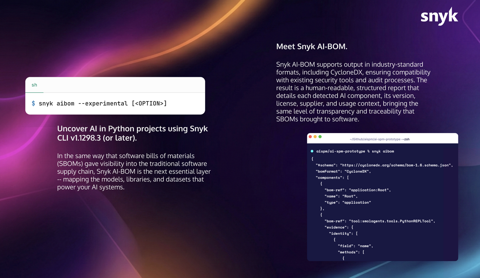 Snyk AI-BOM gallery image