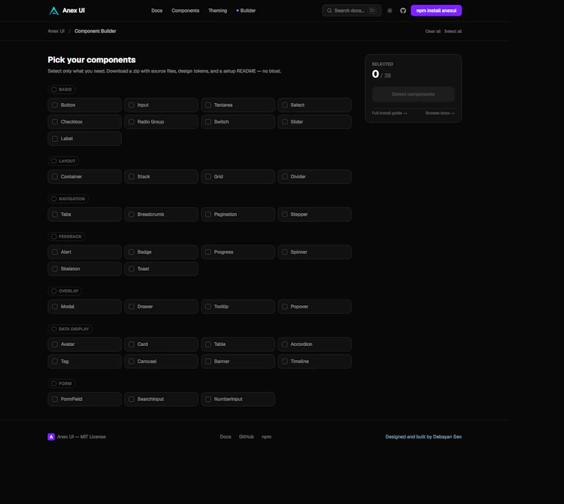 Anex UI screenshot 5