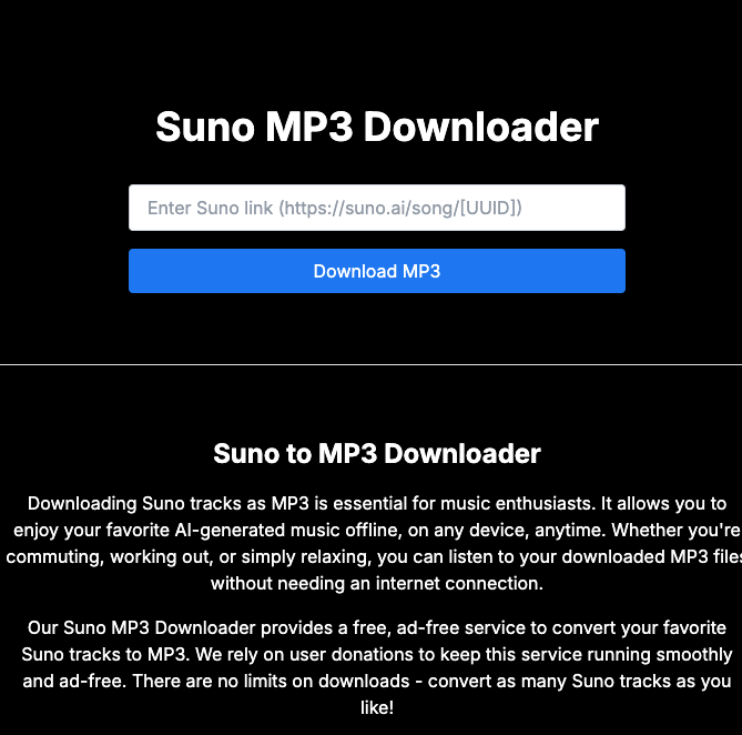 startuptile Suno MP3 Downloader-Free AI generated music downloads from Suno