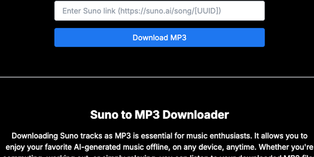 Suno MP3 Downloader