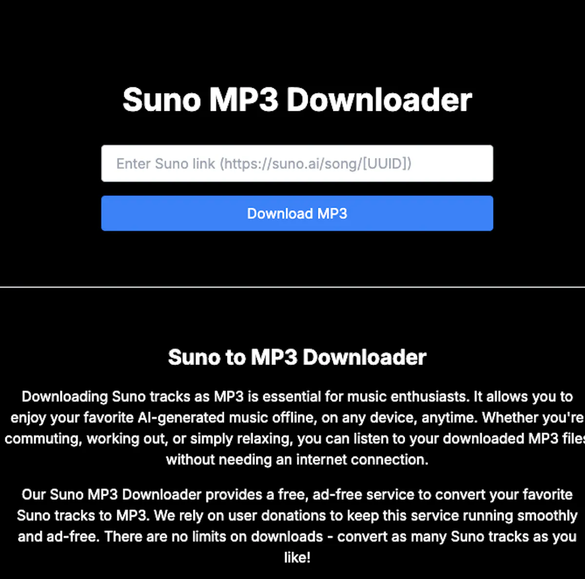 Suno MP3 Downloader