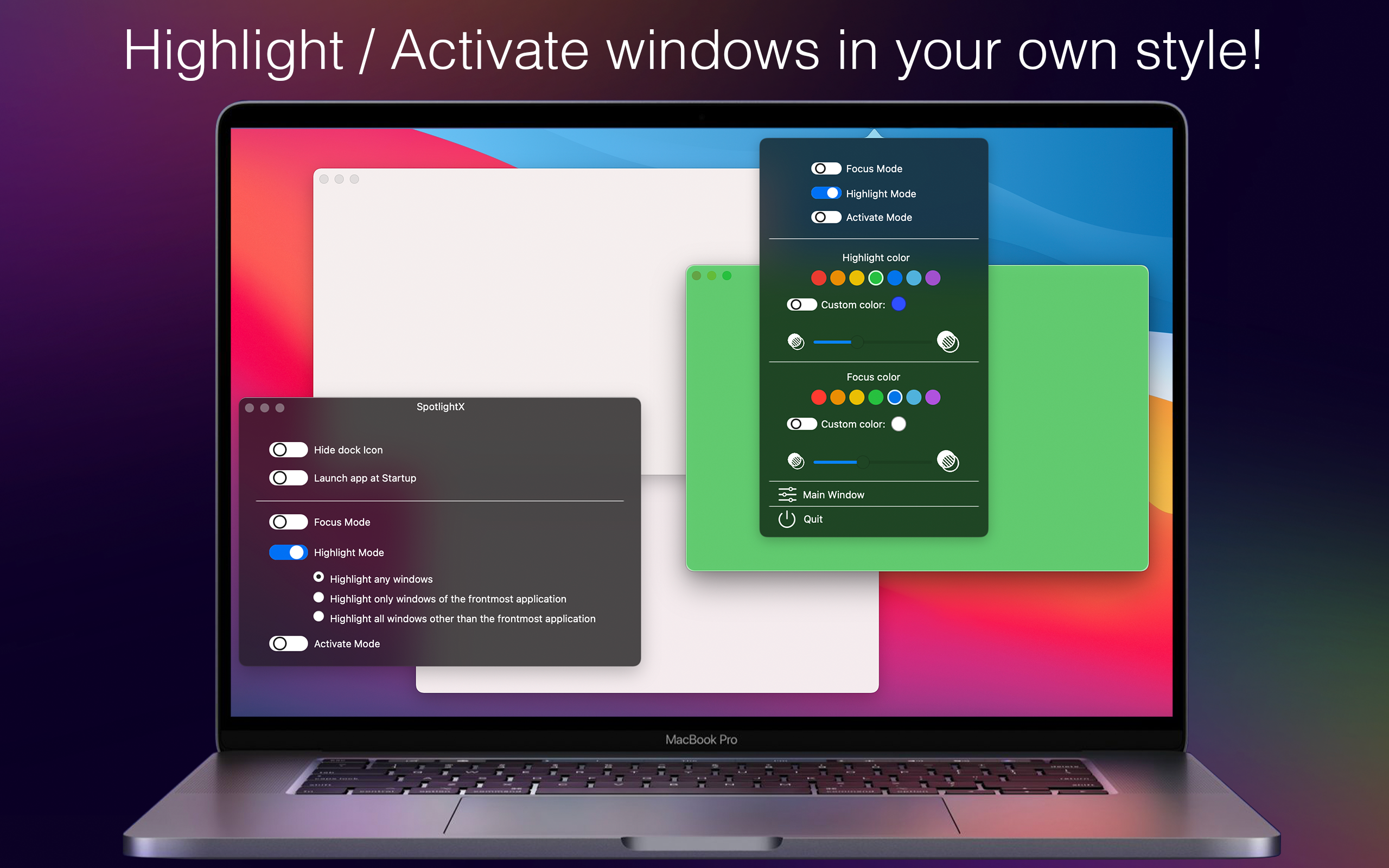 SpotlightX - Highlight & Focus Windows gallery image