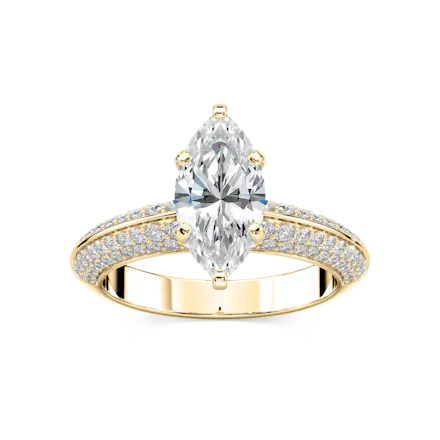 2 Carat Marquise Shape Lab Diamond Ring gallery image