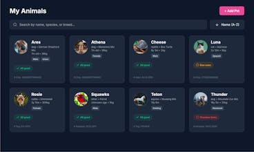 VetDex Vet Records Tracker gallery image