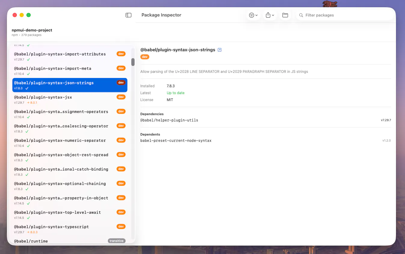 npm Package Inspector gallery image