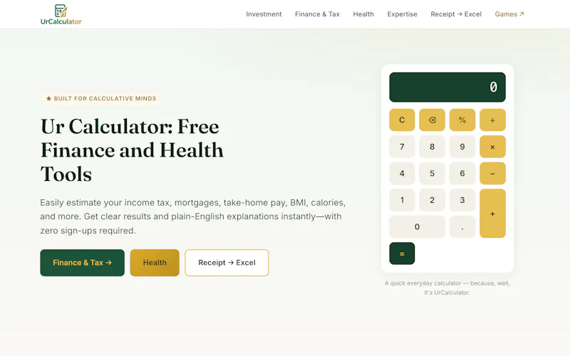 UrCalculator screenshot 1