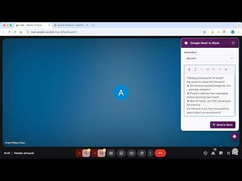 Google Meet to Slack gallery image