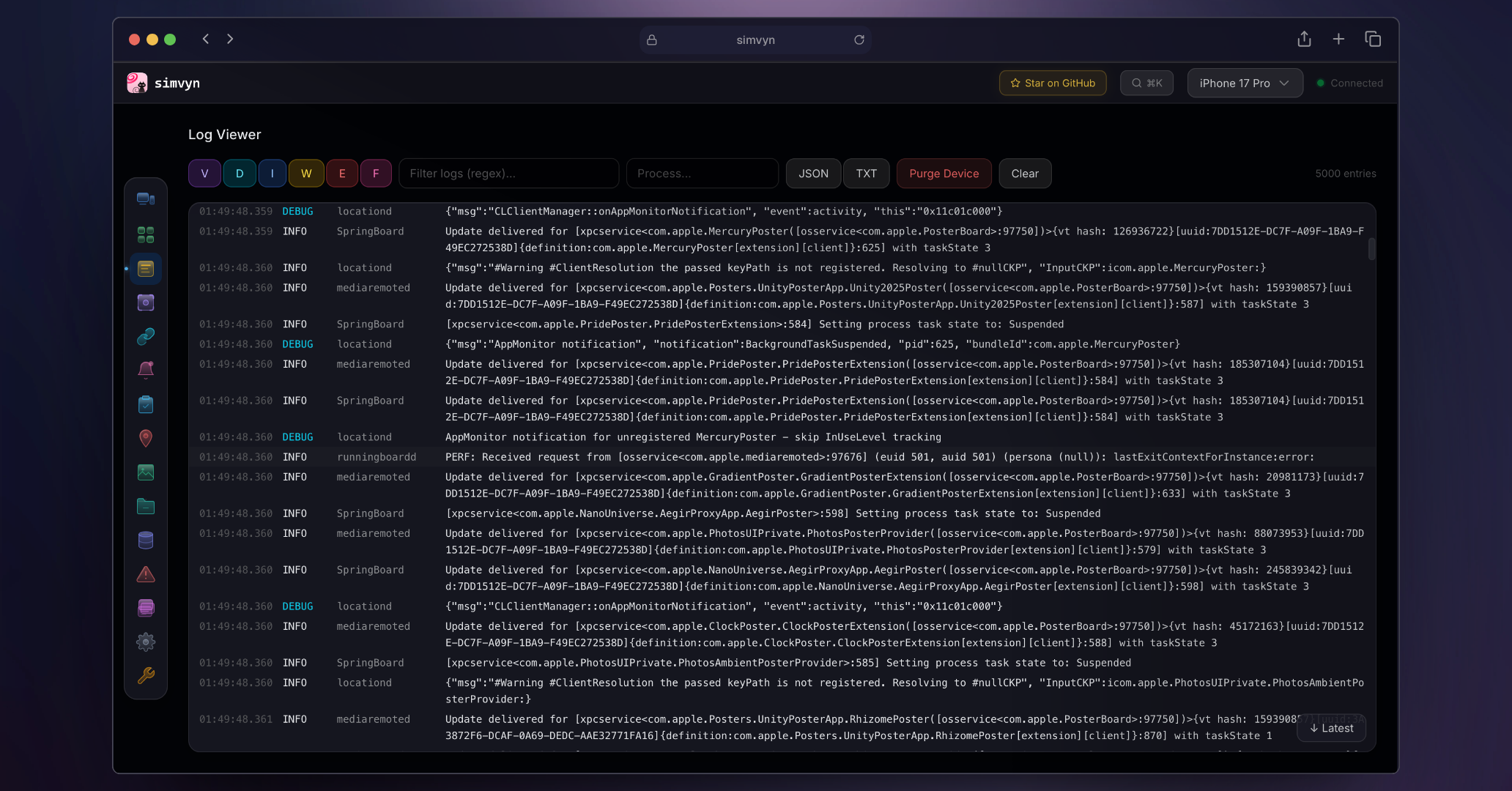 simvyn - Screenshot 4 showing product features and functionality