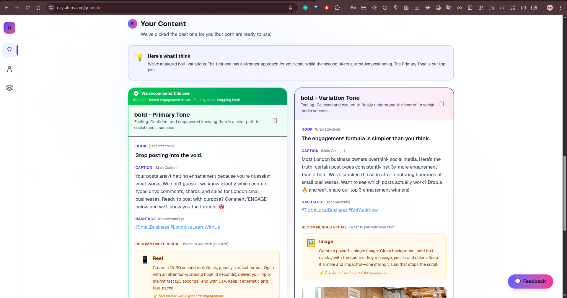 Daytalens - Screenshot 4 showing product features and functionality