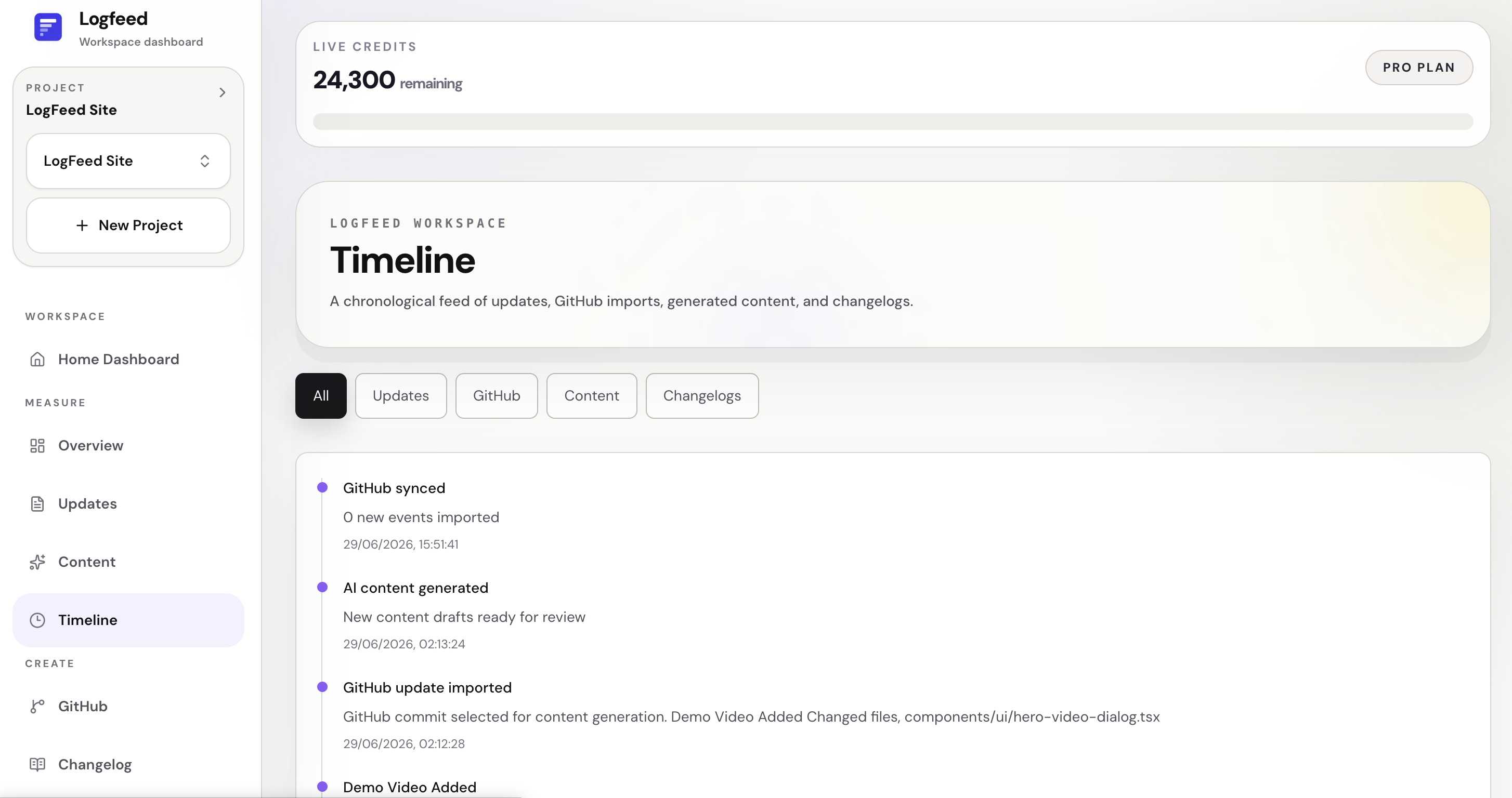 Logfeed gallery image