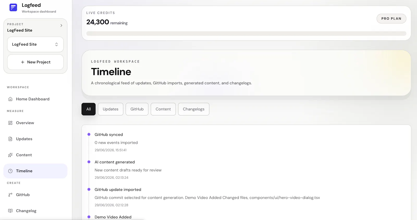 Logfeed screenshot 8