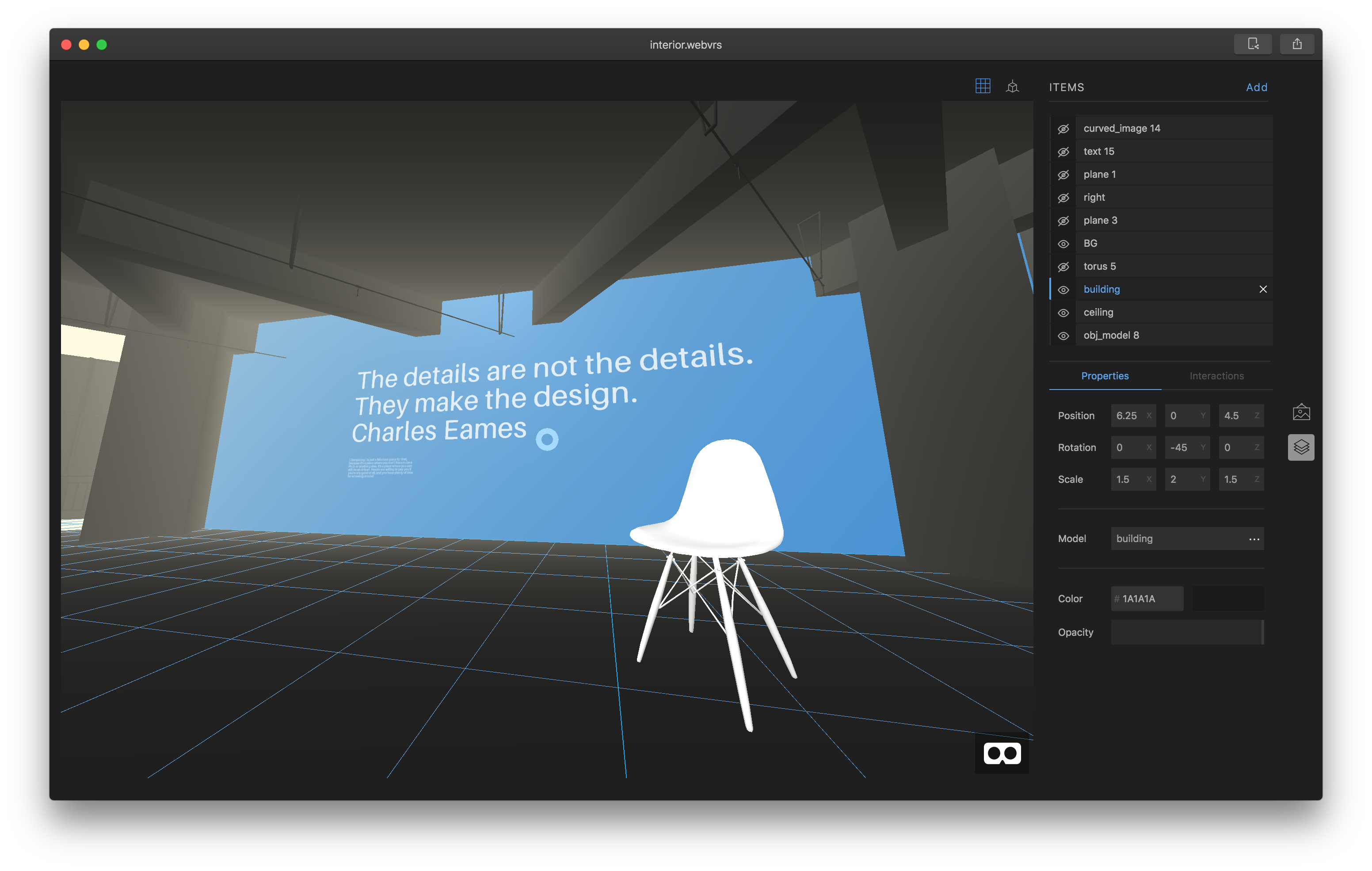 WebVR Studio gallery image