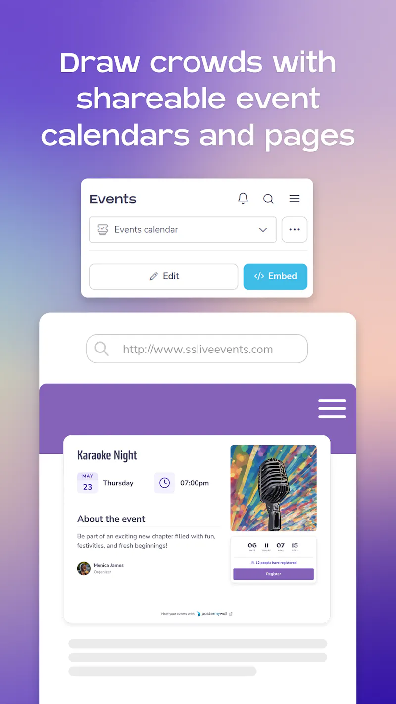 Event marketing tool screenshot 2