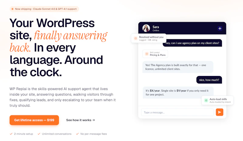 WP Replai screenshot 1