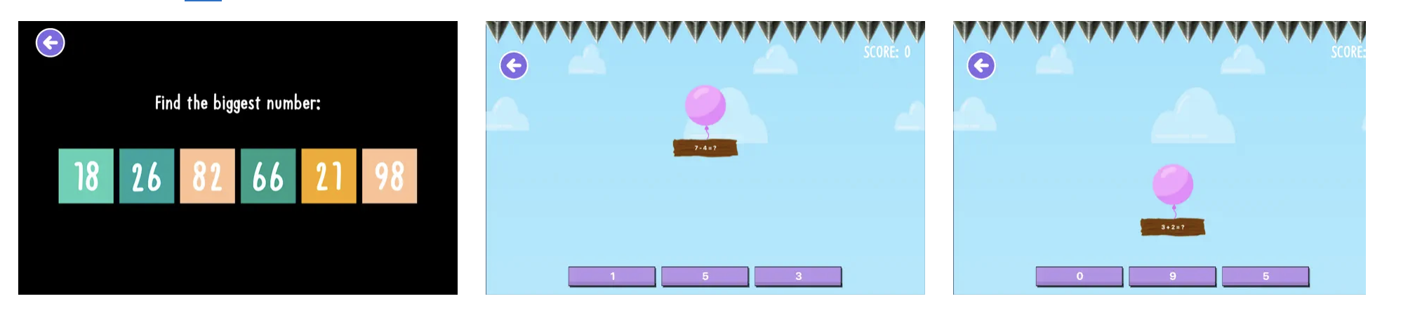 Media Matematik untuk kanak -kanak, aplikasi permainan Mac untuk kanak -kanak 1