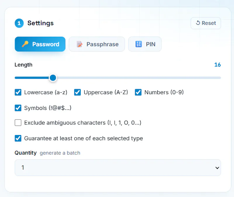 Frost Rank Password Generator screenshot 2