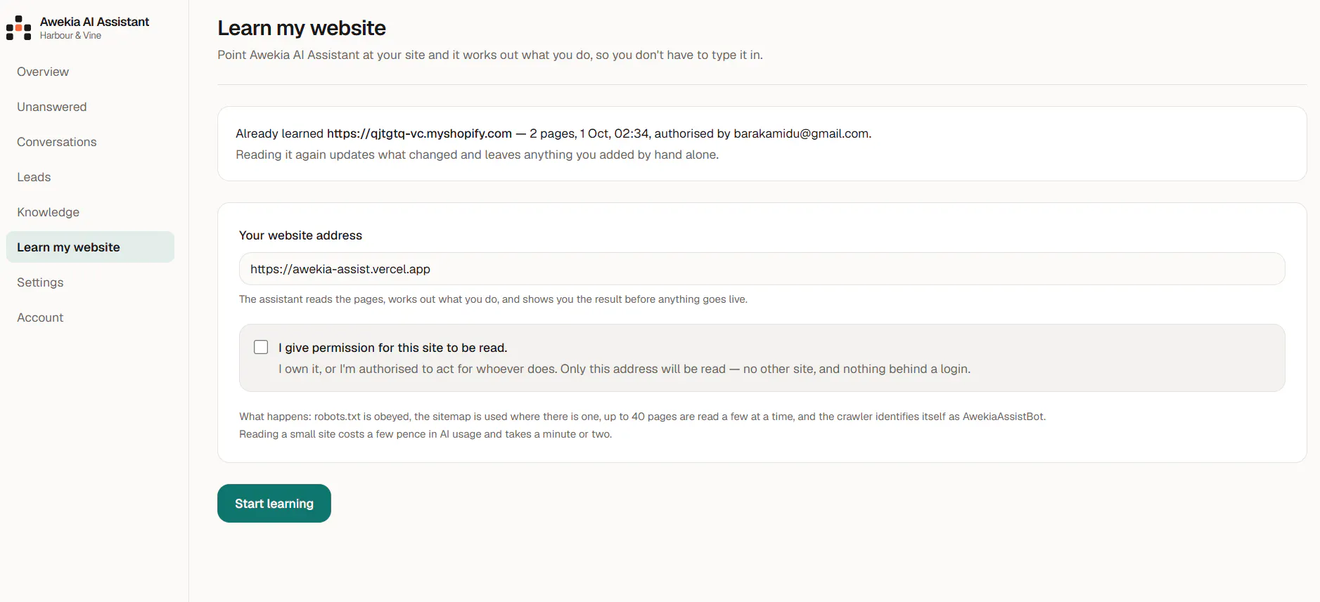 Keep visitors with Awekia AI Assistant  gallery image