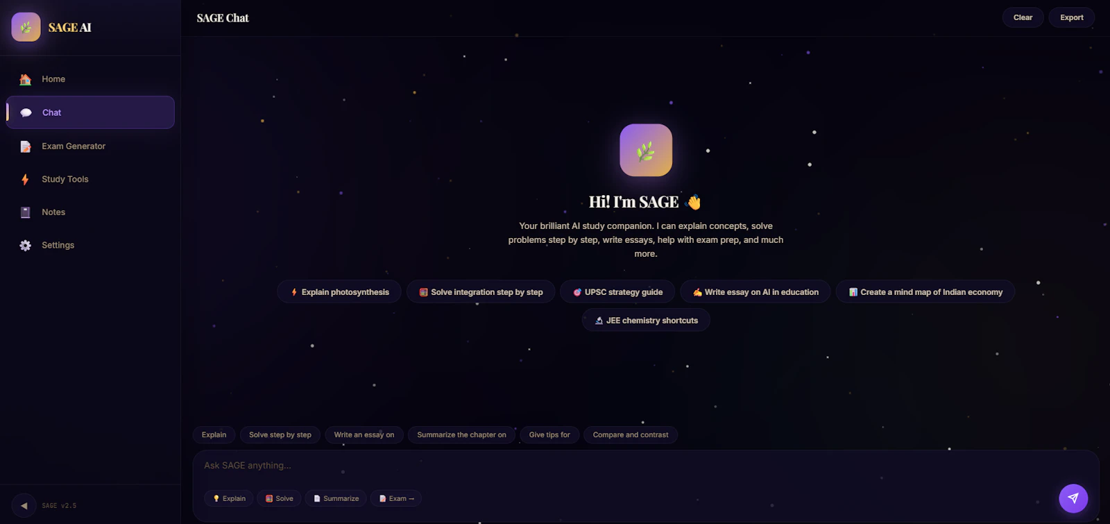 Sage.ai screenshot 2