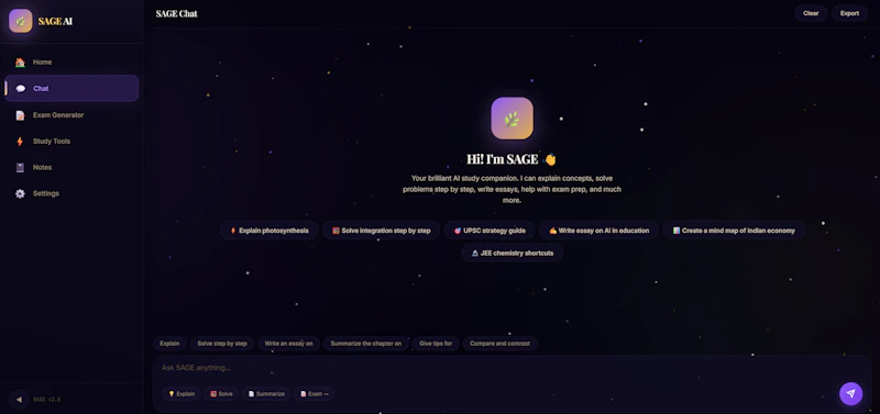 Sage.ai screenshot 2