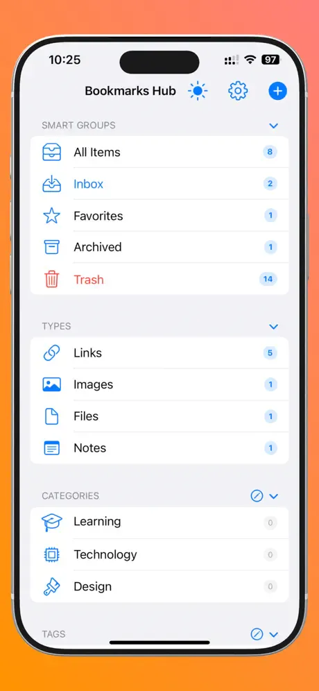 Bookmarks Hub screenshot